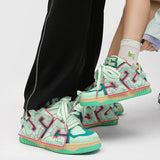 Y2K Punk Skater Girl Colorful Sneakers