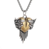 Angel Wings Heart Pendant Necklace