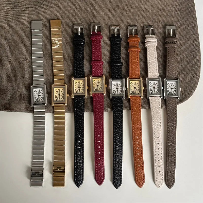 Women Leather Old Money Watch