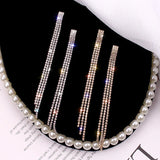 Rhinestone Long Shiny Dangle Earrings