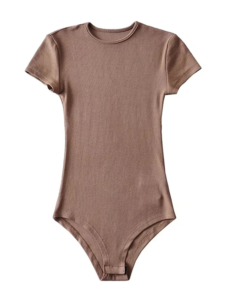 Sexy Slim Short-Sleeve O-neck Bodysuits