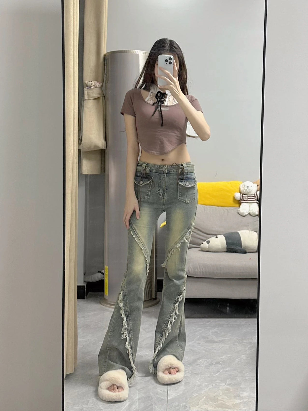 Y2K Grunge Flare Jeans