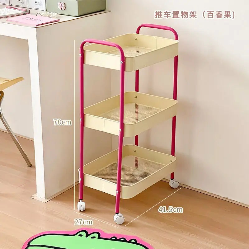 Pink 3-Layer Storage Shelf