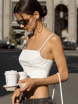 Elegant Lace-Up Sexy Backless Tank Top