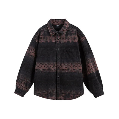 Camisa Jacquard Lavada Vintage