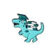 Recreational Pixel Style Dinosaur Carton Metal Brooch
