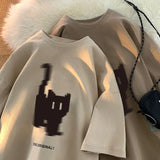 Retro Pixel Loose Fit Cotton T-Shirt