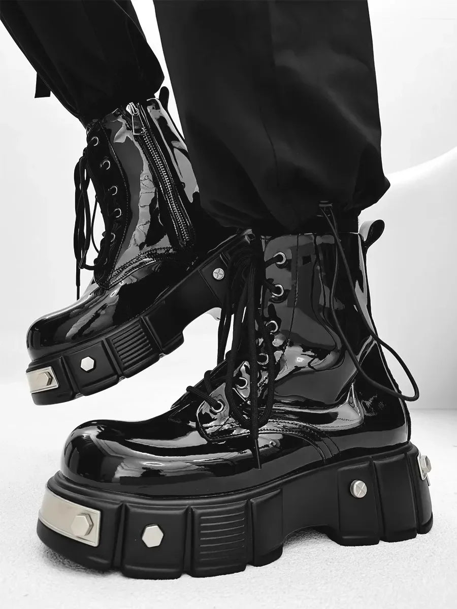 Cyberpunk Platform Thick Sole Boots