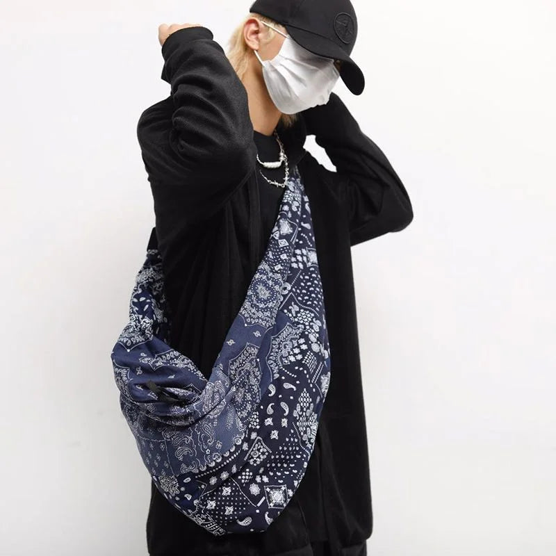 Vintage Print Patchwork Cross Bags