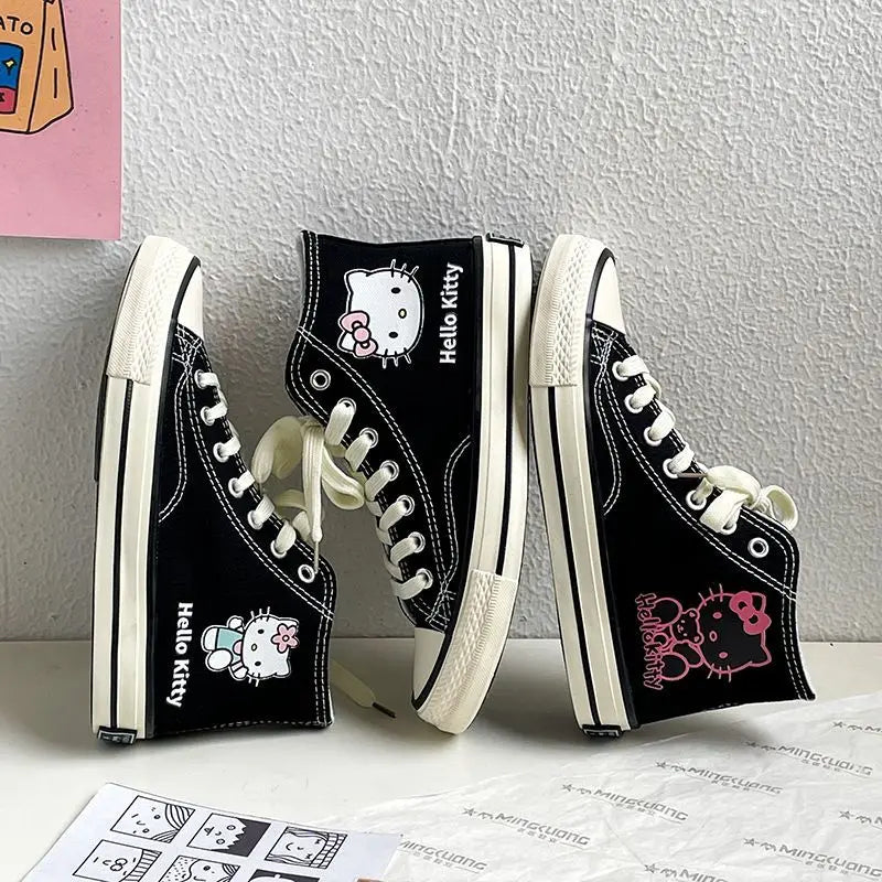 Kitty Lace Up Canvas Shoes