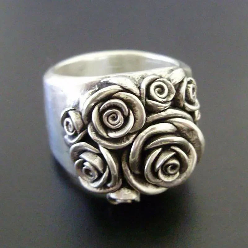 Retro Roses Bohemian Alloy Rings