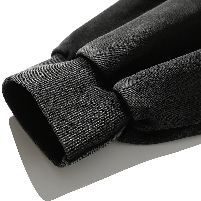 Lightning Washed Retro Black Washed Kapuzenpullover