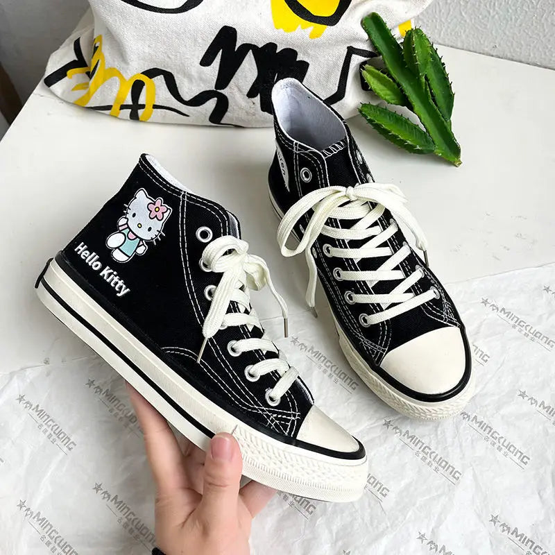 Kitty Lace Up Canvas Shoes