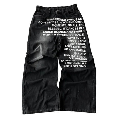 Vintage Metro Quotes Weite Jeans