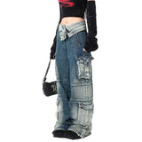 High Waist Cargo Jeans