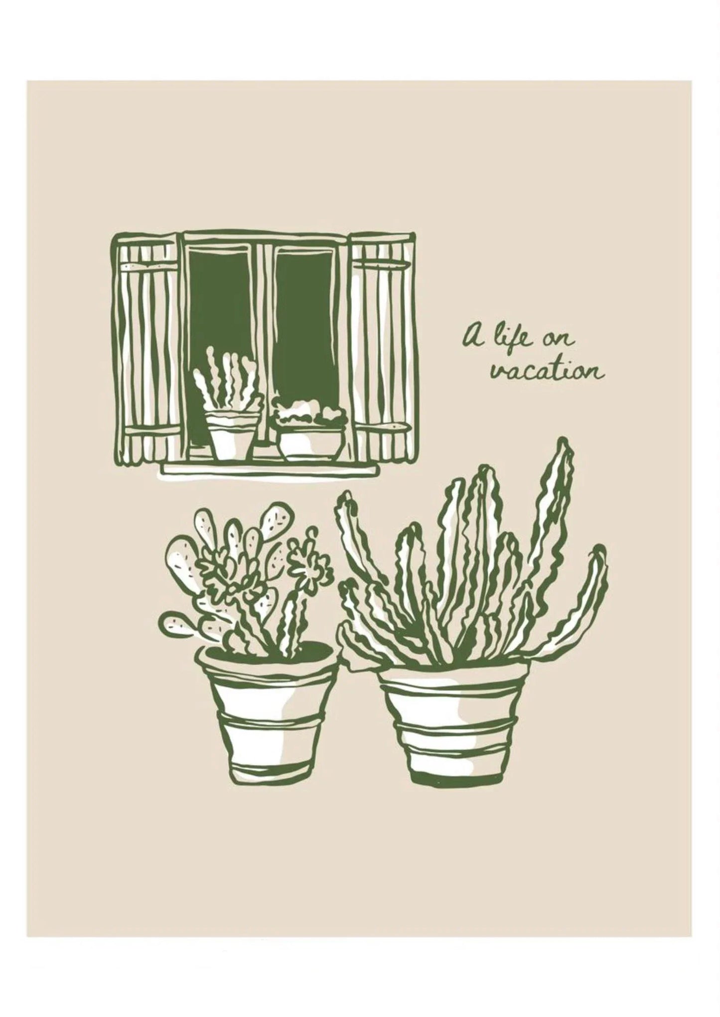 Pósteres de minimalismo relajante junto al mar
