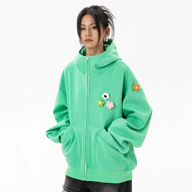 Sudadera cómoda con cremallera para otoño