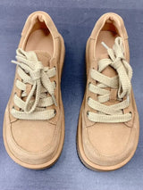 Thick Platform Lace-Up Leather Shoes