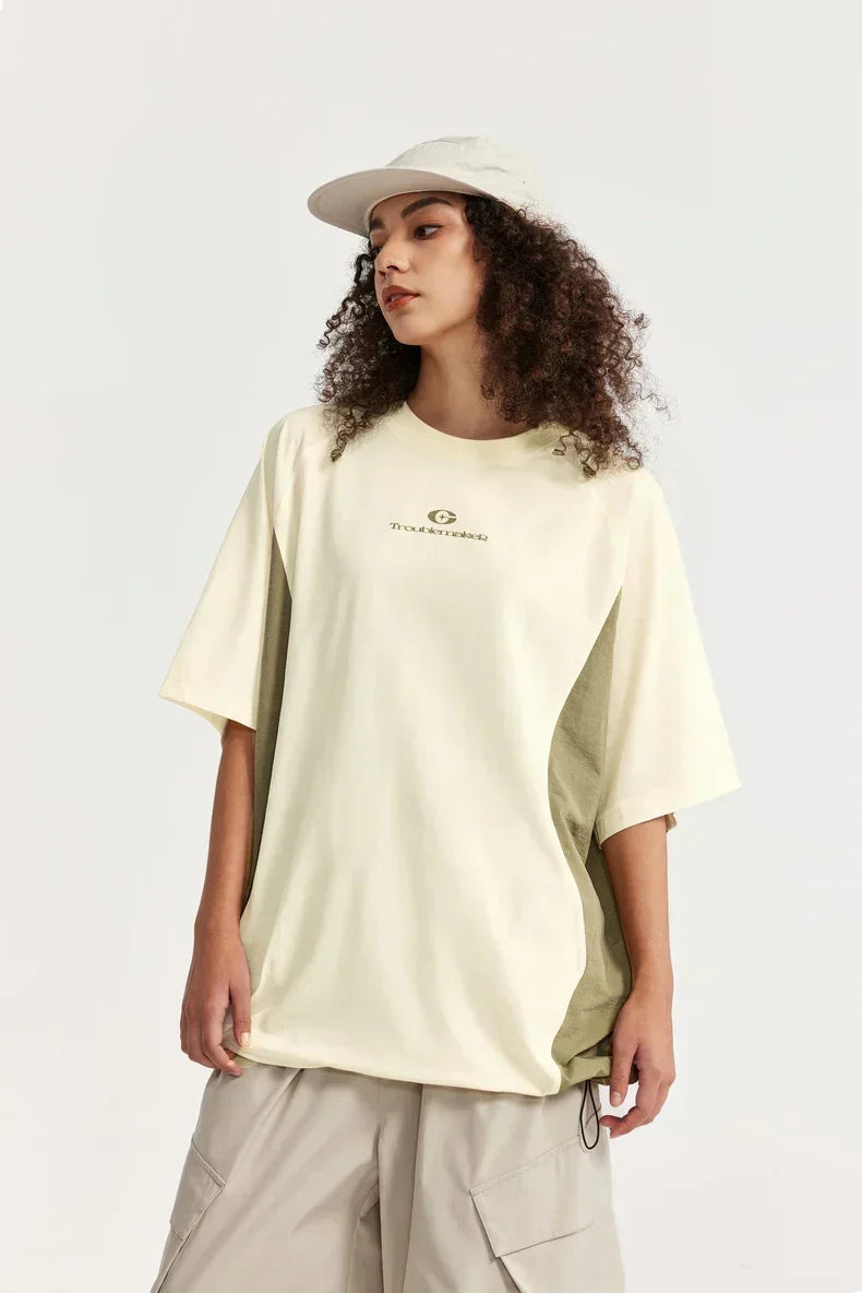 Oversized Patchwork Skater Girl T-Shirt