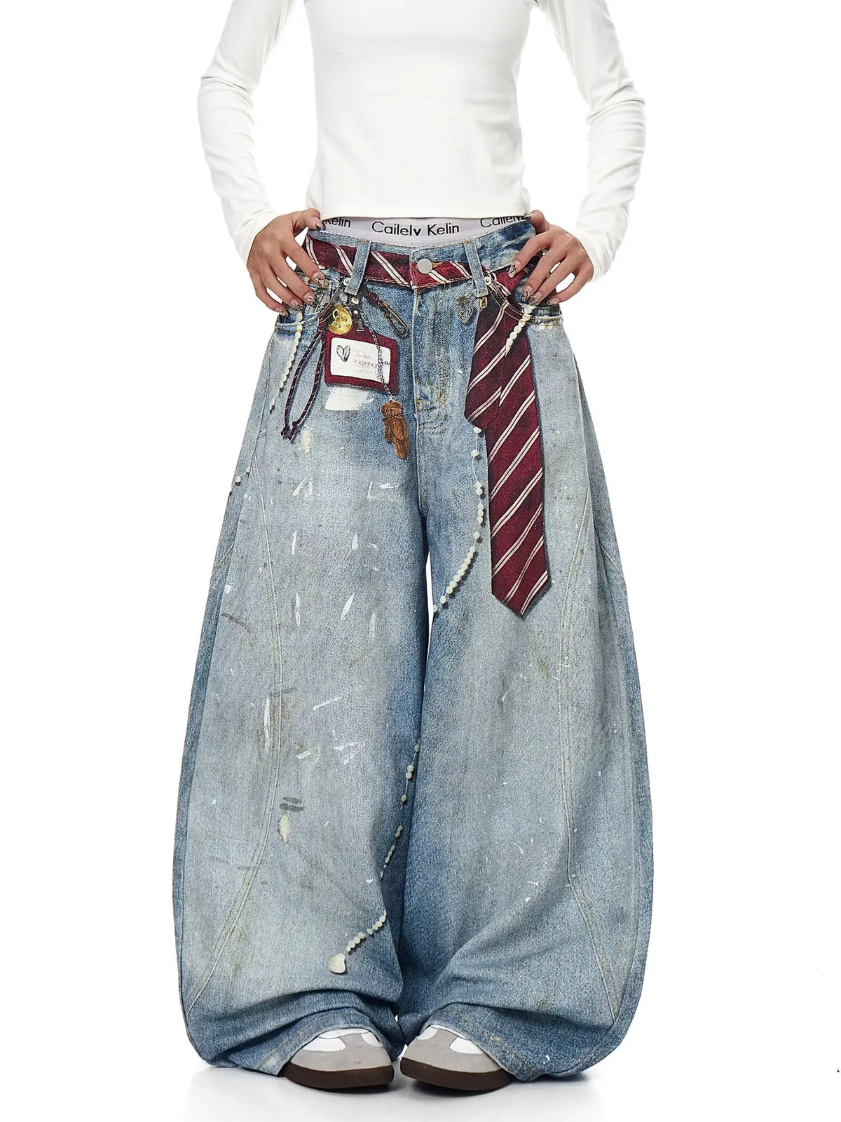 Y2K Retro Faded Baggy Jeans