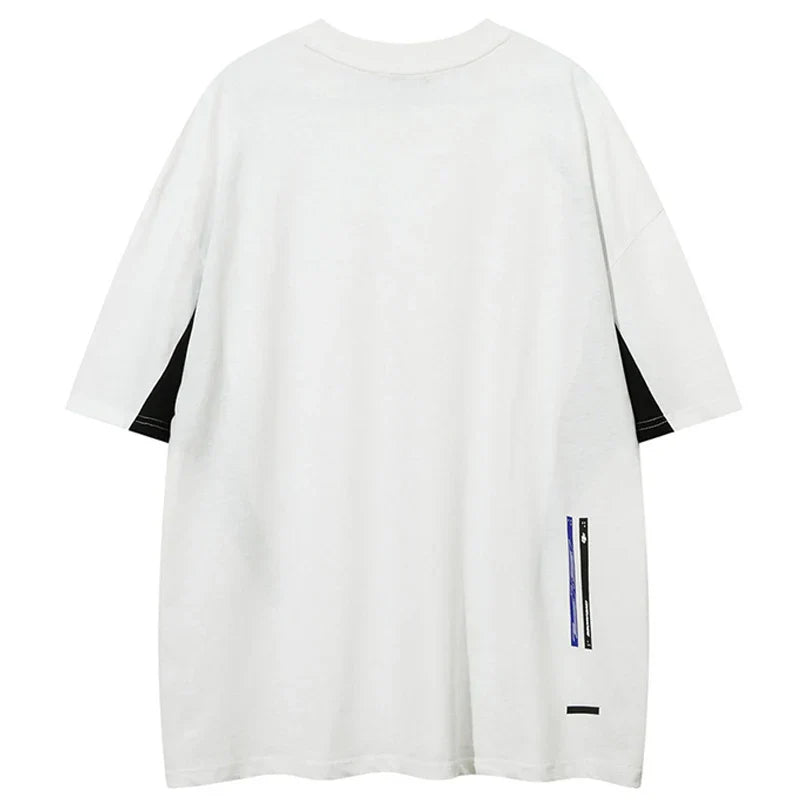 Color Block Patchwork Oversized T-Shirt