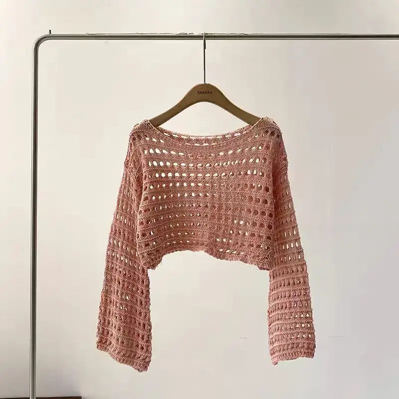 Crochet Fishnet Crop Top