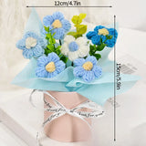 Ramo de flores de ganchillo vintage con flores de rosa