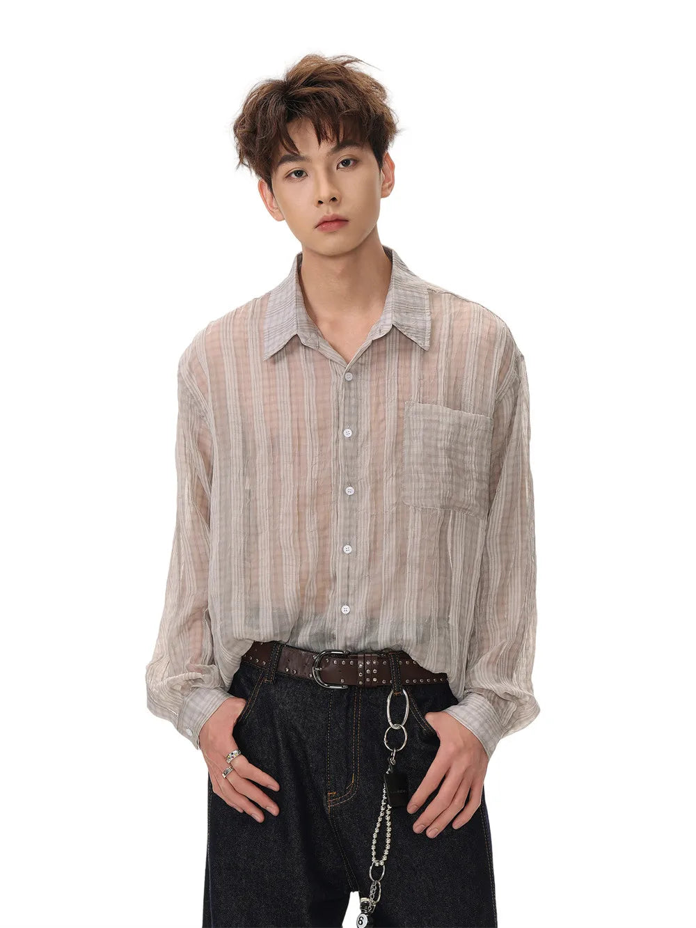 Retro Fleeced Plaid Long Sleeve Shirt