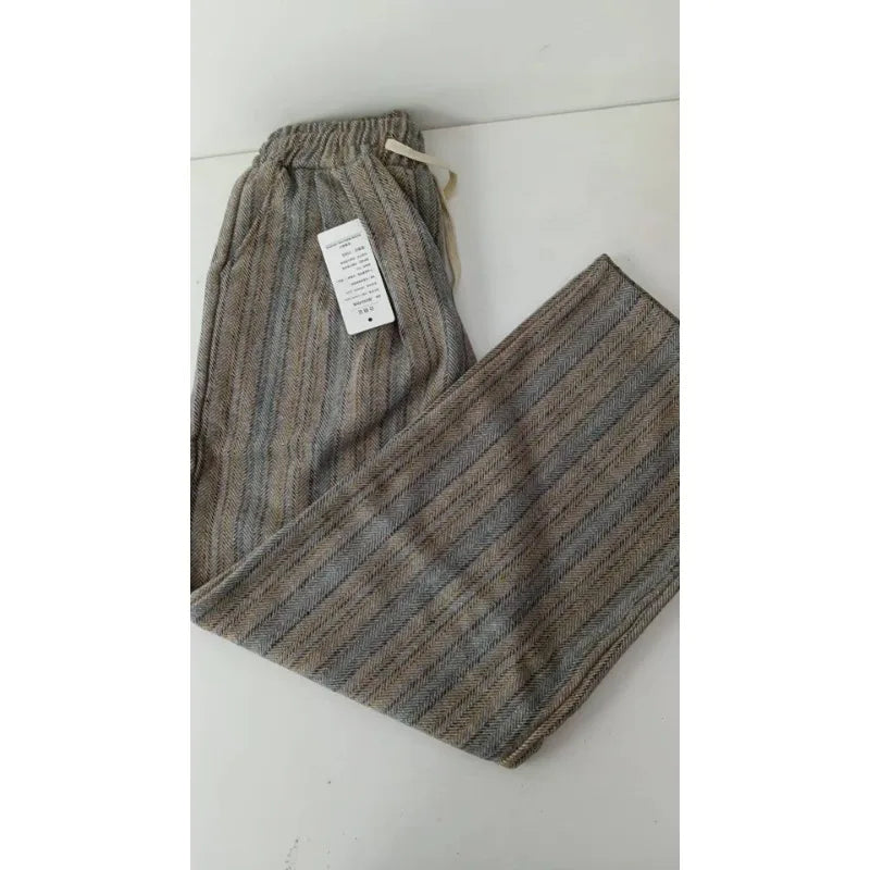 Stripe Lazy Boy Wide Leg Pants