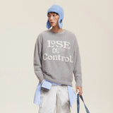 Jacquard Strickpullover Oversized Lässiger Pullover