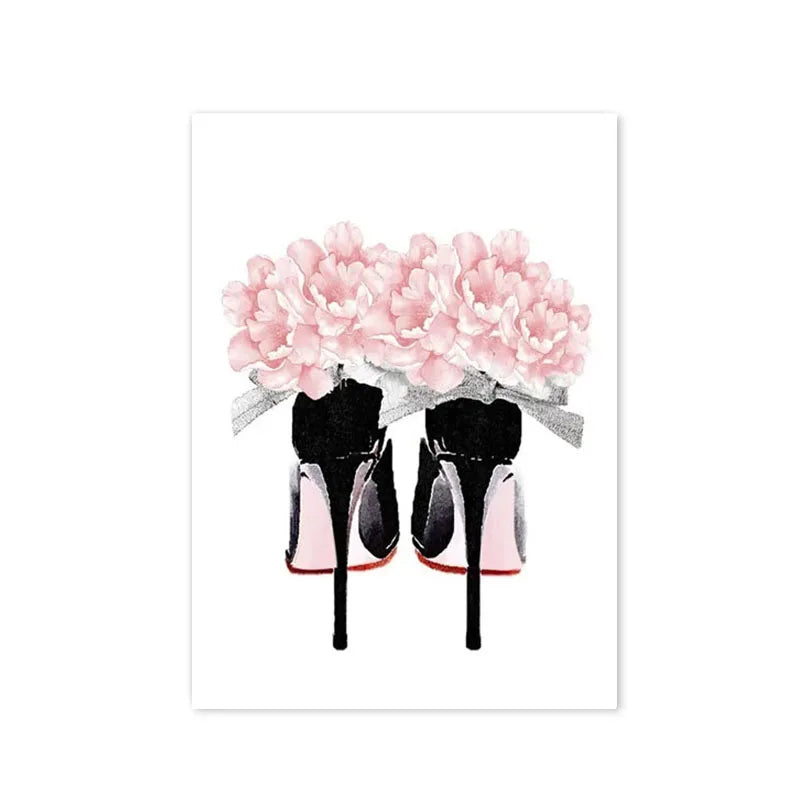 Perfume And High Heel Makeup Poster