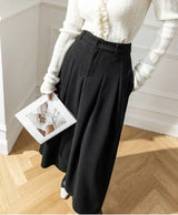 Dark Academia Elegant Midi Skirt
