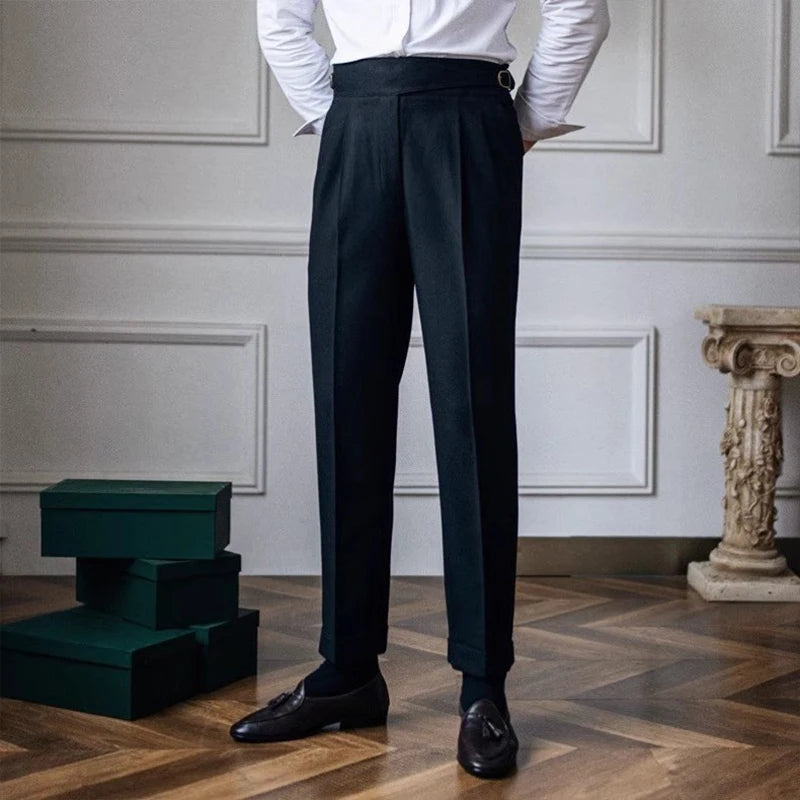 Old Money Luxury Slim-fit Dress Pants