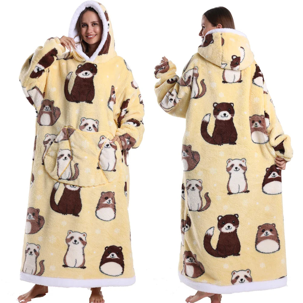 Cartoon Tragbare Homewear Pyjama-Decke