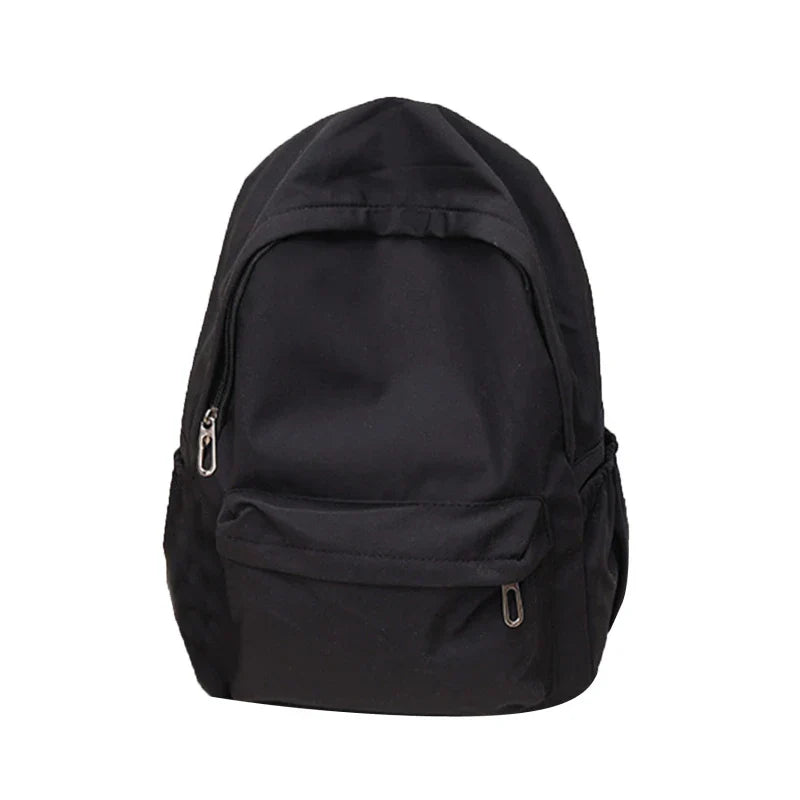 Solid Color School Backpack