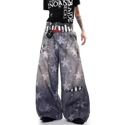 Y2K Star Baggy Jeans
