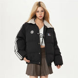 Chaqueta acolchada ligera a rayas para invierno