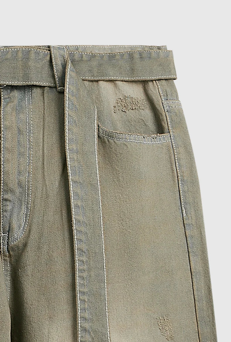 Vintage Washed Loose Fit Denim Jeans