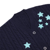 Midnight Knitted Stars Cardigan