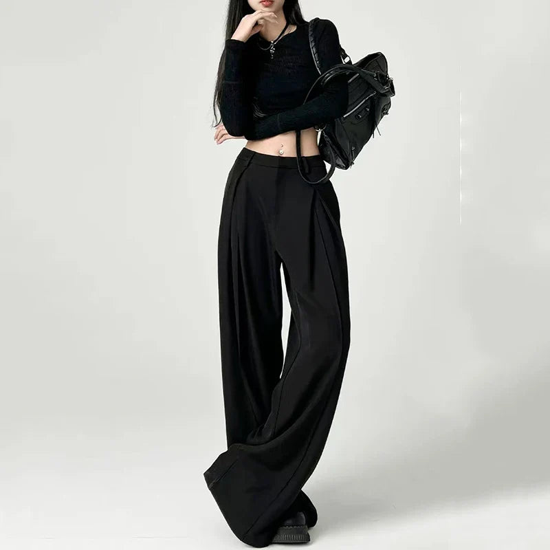 Corporate Girl High Waist Baggy Pants