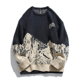 Suéter Jacquard de Montaña con Cuello Redondo