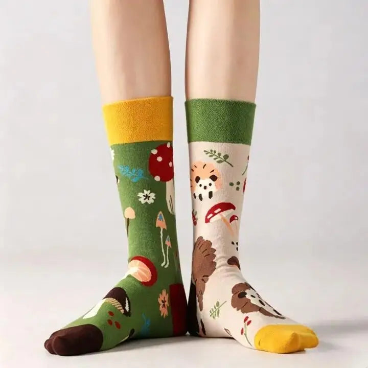 Mismatched Cotton Funny Colorful Socks