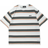 Striped Print Cotton T-Shirt