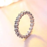 Luxus Silber Zirkonring