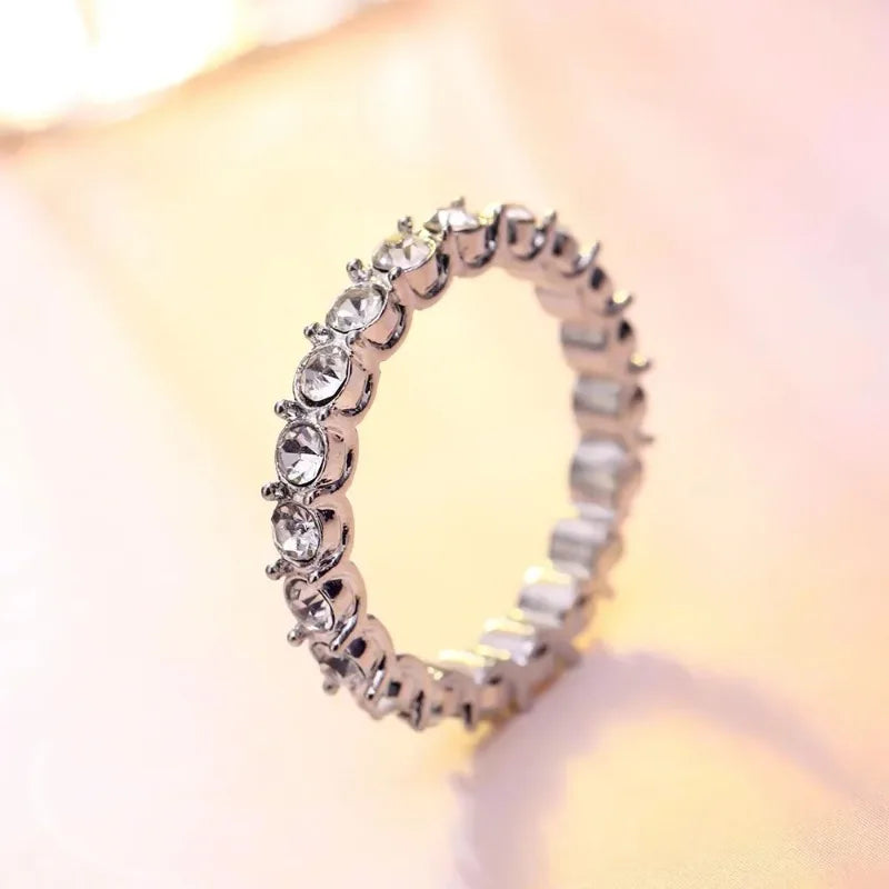 Luxus Silber Zirkonring