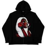 Y2K Pocket Zip-Up Gothic Hoodie