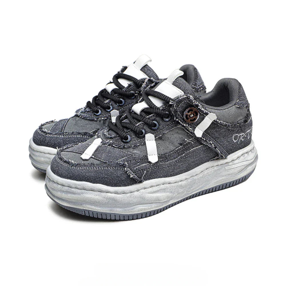 Retro Gray Street Sneakers