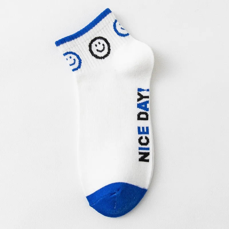Spring Summer Cotton Color Short Ankle Socks