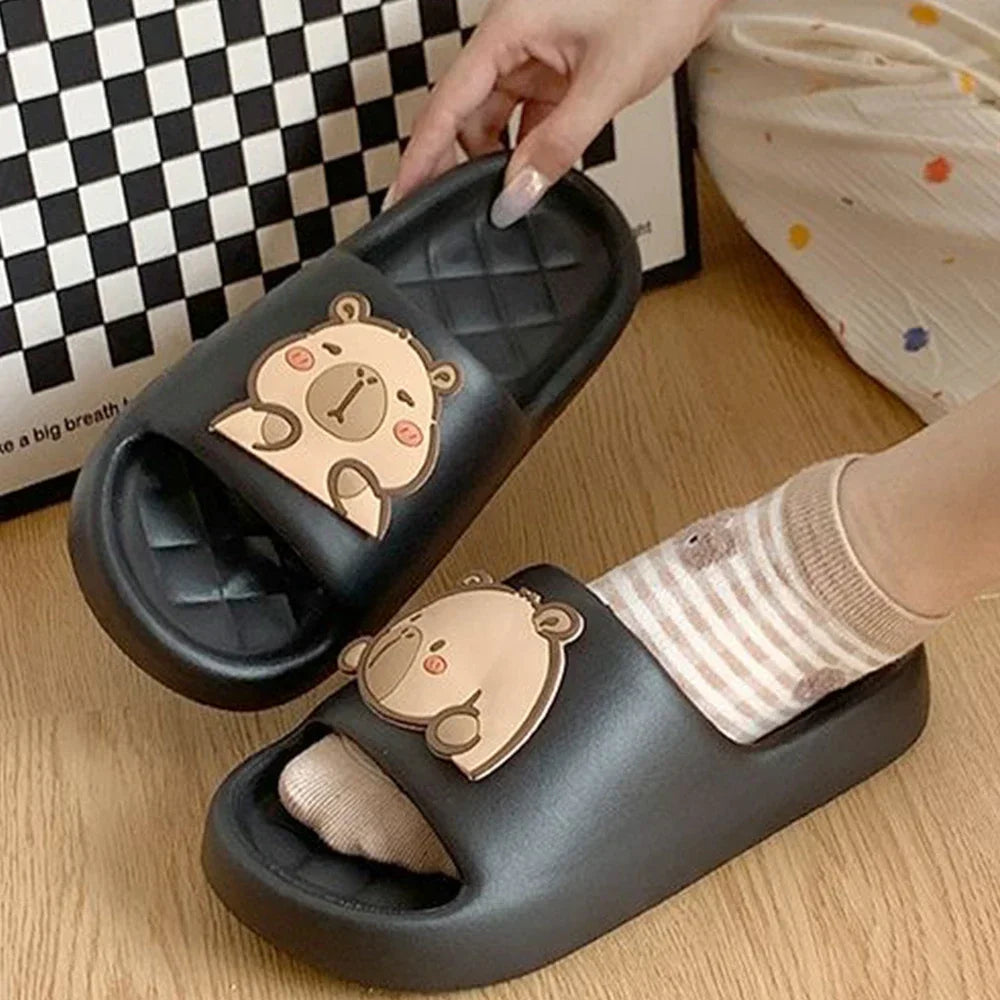 Capybara Thick Sole Slippers