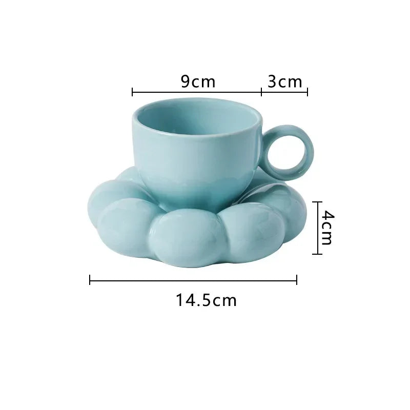 Juego de tazas burbuja rosadas